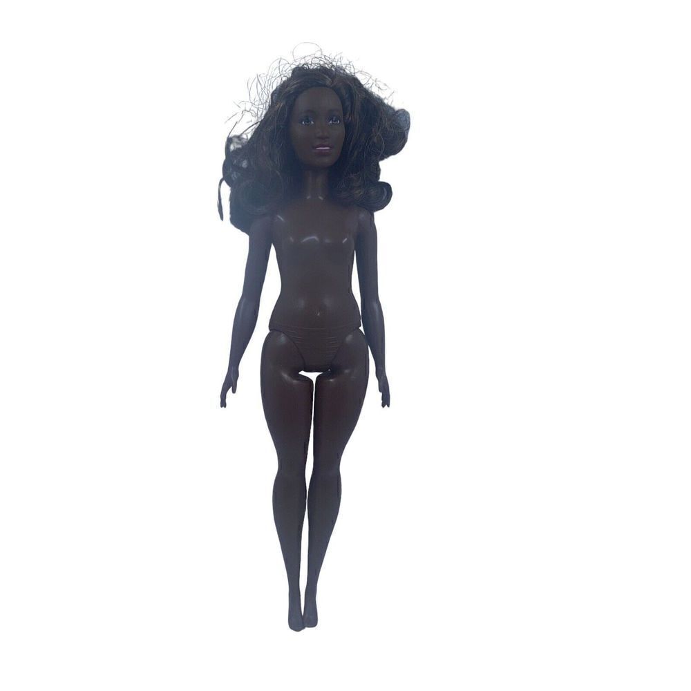 Barbie Fashionistas Curvy African America Dark Skin AA Doll Figure FNJ39 Nude